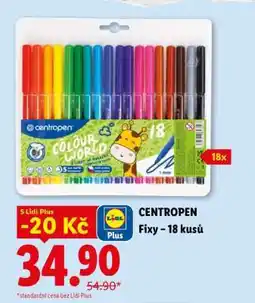 Lidl CENTROPEN Fixy – 18 kusů nabídka