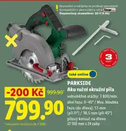 Lidl PARKSIDE Aku ruční okružní pila nabídka