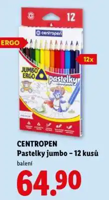 Lidl CENTROPEN Pastelky jumbo – 12 kusů nabídka