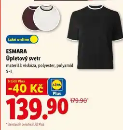 Lidl Esmara ÚPLETOVÝ SVETR nabídka