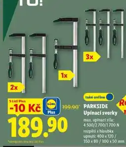 Lidl PARKSIDE Upínací svorky nabídka