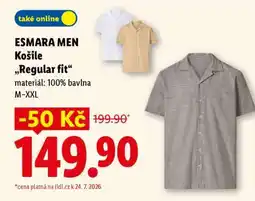 Lidl ESMARA MEN Košile „Regular fit“ nabídka