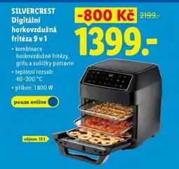 Lidl Silvercrest Digitální horkovzdušná fritéza 9 v 1 nabídka