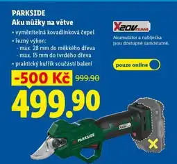 Lidl PARKSIDE Aku nůžky na větve nabídka