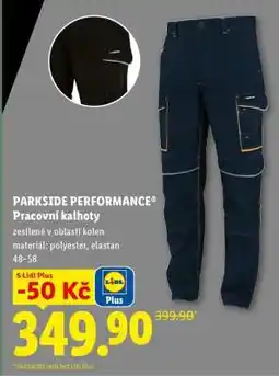 Lidl PARKSIDE PERFORMANCE Pracovní kalhoty nabídka