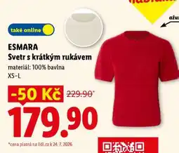 Lidl ESMARA Svetr s krátkým rukávem nabídka