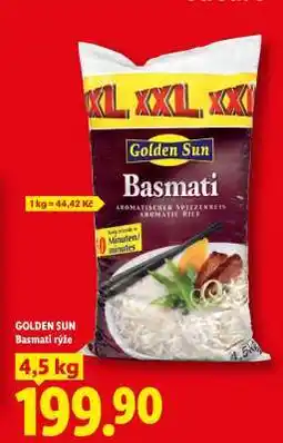 Lidl GOLDEN SUN BASMATI RÝŽE nabídka