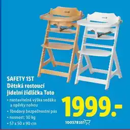 Lidl SAFETY 1ST Dětská rostoucí jídelní židlička Toto nabídka