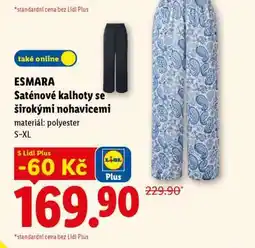 Lidl ESMARA Saténové kalhoty se širokými nohavicemi nabídka