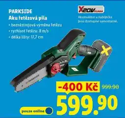 Lidl Parkside Aku řetězová pila nabídka