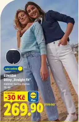 Lidl ESMARA DŽÍNY 'STRAIGHT FIT' nabídka
