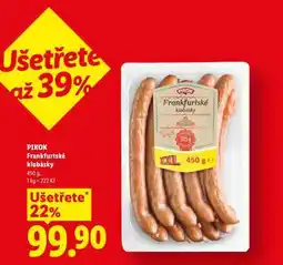 Lidl PIKOK FRANKFURTSKÉ KLOBÁSKY nabídka