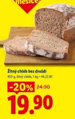 Lidl ŽITNÝ CHLÉB BEZ DROŽDÍ nabídka