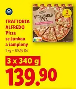 Lidl TRATTORIA ALFREDO Pizza se šunkou a žampiony nabídka