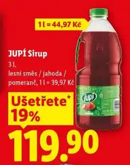 Lidl Jupí sirup nabídka