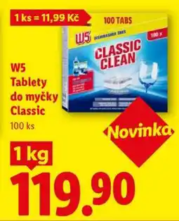 Lidl W5 Tablety do myčky Classic nabídka