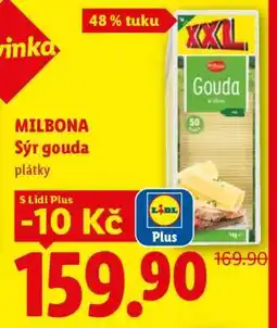 Lidl MILBONA Sýr gouda plátky nabídka