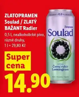 Lidl ZLATOPRAMEN Soulad / ZLATÝ BAŽANT Radler nabídka