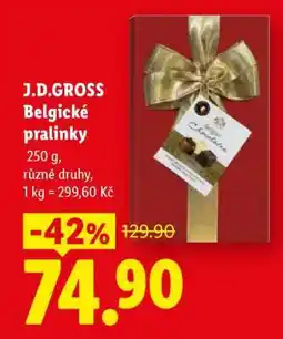 Lidl J.D. GROSS Belgické pralinky nabídka