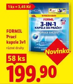 Lidl FORMIL Prací kapsle 3v1 nabídka