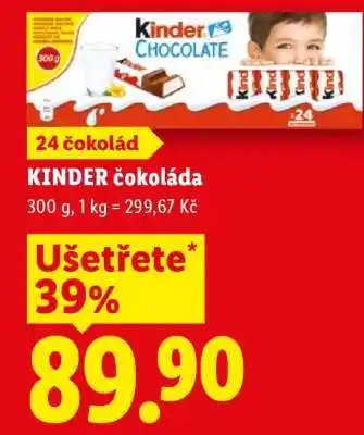 Lidl Kinder čokoláda nabídka