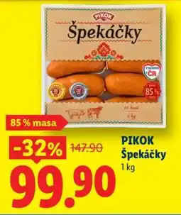 Lidl PIKOK ŠPEKÁČKY nabídka