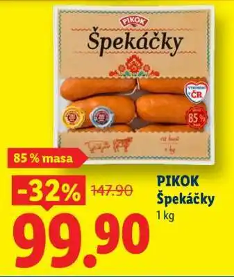 Lidl PIKOK ŠPEKÁČKY nabídka