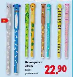Lidl Gelová pera – 2 kusy nabídka