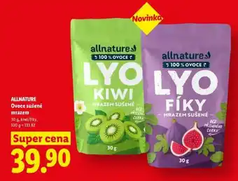 Lidl allnature Ovoce sušené mrazem nabídka
