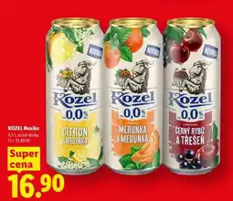 Lidl Kozel nealko nabídka