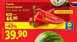 Lidl PAPRIKA ČERVENÁ ŠPIČATÁ nabídka