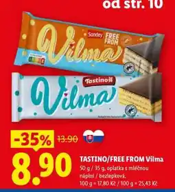 Lidl TASTINO/FREE FROM Vilma nabídka