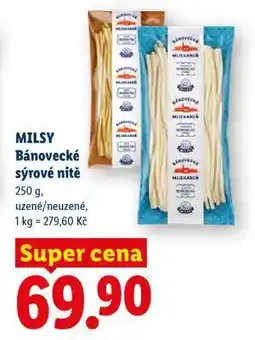 Lidl Milsy Bánovecké sýrové nitě nabídka