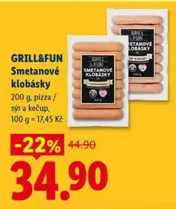 Lidl GRILL & FUN Smetanové klobásky nabídka