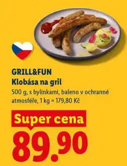 Lidl GRILL&FUN Klobása na gril nabídka