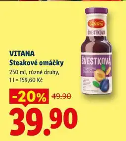 Lidl VITANA STEAKOVÉ OMÁČKY nabídka