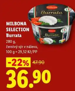 Lidl MILBONA SELECTION Burrata nabídka