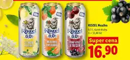 Lidl Kozel nealko nabídka