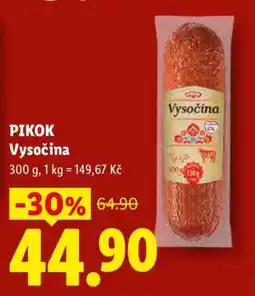 Lidl Pikok VYSOČINA nabídka
