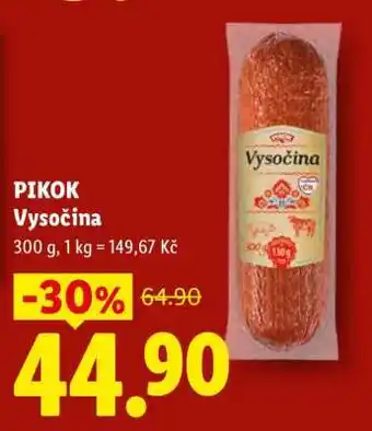 Lidl Pikok VYSOČINA nabídka