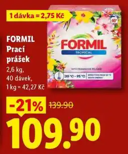 Lidl FORMIL Prací prášek nabídka