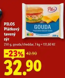Lidl PILOS Plátkový tavený sýr nabídka