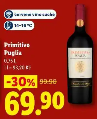 Lidl PRIMITIVO PUGLIA nabídka