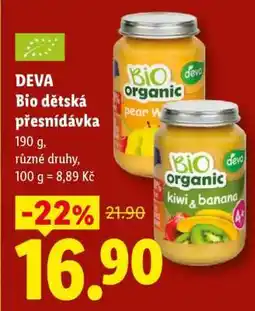 Lidl DEVA Bio dětská přesnídávka nabídka
