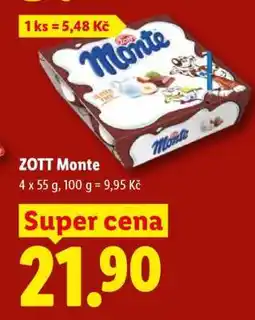 Lidl ZOTT Monte nabídka