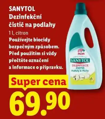 SANYTOL DEZINFEKČNÍ ČISTIČ NA PODLAHY