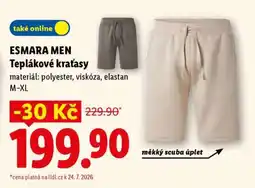 Lidl ESMARA MEN TEPLÁKOVÉ KRAŤASY nabídka
