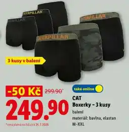 Lidl CAT Boxerky – 3 kusy nabídka