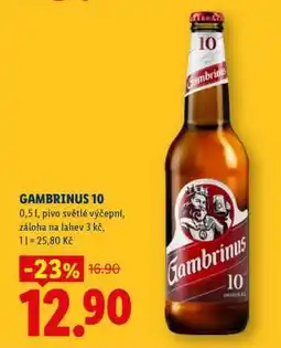 Lidl Gambrinus 10° nabídka
