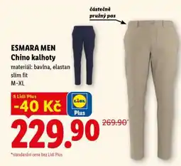 Lidl ESMARA MEN Chino kalhoty nabídka